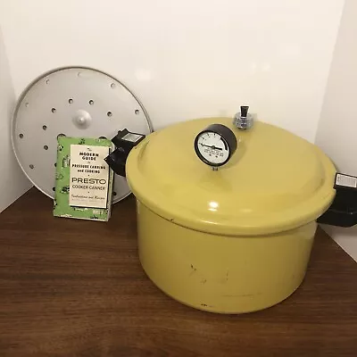 Presto 12 Qt Pressure Cooker Canner Model 01/CAA12H Yellow Harvest Gold Vintage • $49