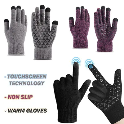 Men Women Winter Snow Gloves Touchscreen Windproof Warm Thick Knit Thermal Gift • $8.48