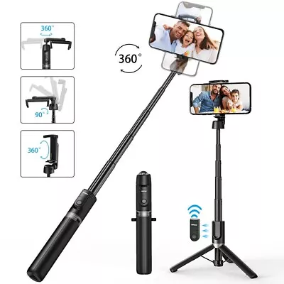 Mpow PA197A Selfie Stick Tripod With 360° Rotation Bluetooth Remote Control • £9.99