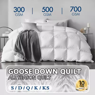 $38.35 • Buy Goose Down Quilt 500/700GSM Duvet Doona Quilts Winter Summer Blanket  All Season