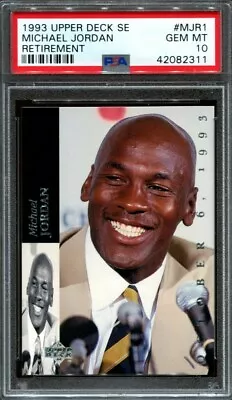 Michael Jordan 1993 Upper Deck SE #MJR1 Retirement PSA 10 Pop 12 • $3999.99