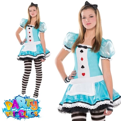 £25.99 • Buy Teen Clever Alice Costume Girls Fairytale Fancy Dress Book Day Wonderland Outfit