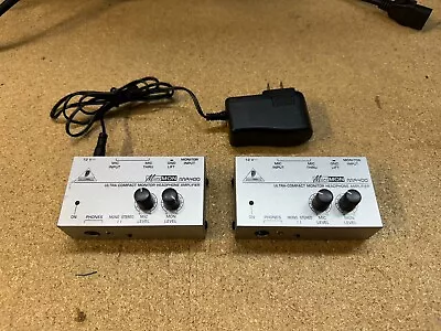 2 X Behringer MA400 MICROMON Ultra-Compact Monitor Headphone Amplifier LOT 2 • $25