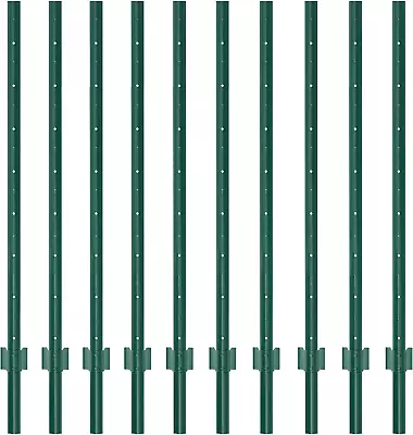 5 Feet Sturdy Duty Metal Fence Post Garden U Post For 5 FEET SET OF 10 New • $95.99