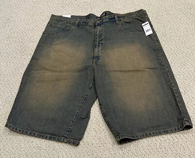 NWT Men’s Eddie Domani Vintage Khaki Denim Jean Shorts BIG SIZES • $14.99