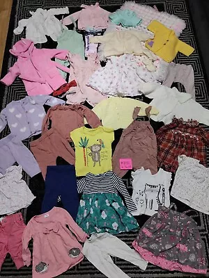 #B86💜 Huge Bundle Of Baby Girl Clothes 6-9months NEXT GEORGE ZARA H&M LEWIS YD • £9.99