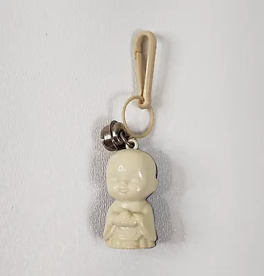 Vintage 1980s Plastic Bell Charm Buddha Monk For 80s Necklace • $24.55