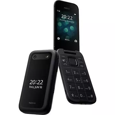 NEW Nokia 2660 Flip Mobile Phone 128MB 2.8  4G Unlocked Dual Sim Black • $129.95