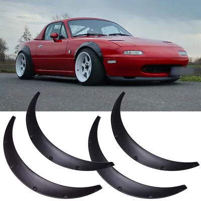 4 X For Mazda MX5 2006-2018 Wheel Arches Fender Flares Extra Wide Body Kit Black • $69.89