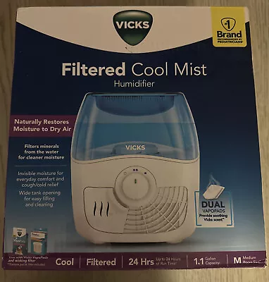 Vicks - 1.1 Gal. Cool Mist Humidifier - White • $28.99