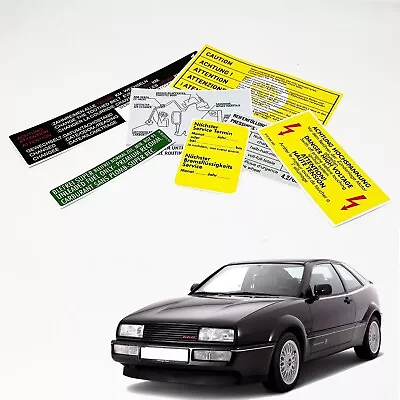 Volkswagen Vw Corrado Vr6 Restoration Warning Caution Engine Stickers Labels • $33.60