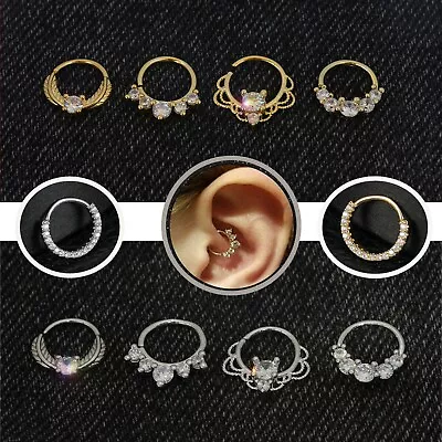 $6.49 • Buy Assorted Beautiful Nose Lip Ear Ring Cartilage Hoop Septum Body Piercing 