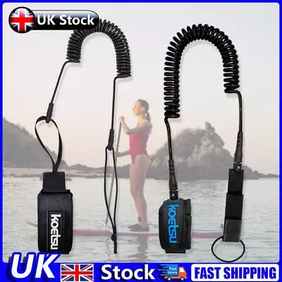 Coiled Surfboard Leash TPU Surfing Stand UP Paddle Board Ankle Leash Accessories • £6.29