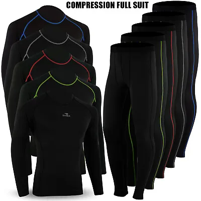 Mens Compression Winter Thermal Base Layer Under Full Suit Tights Shirt Pant  • £19.99