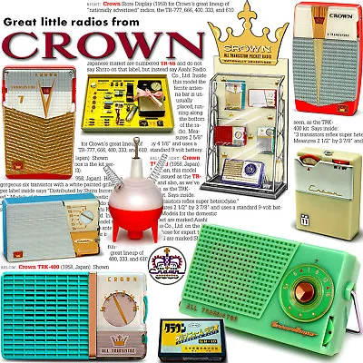 $32 • Buy CROWN Vintage Transistor Radios Book For Collectors - Tube & Crystal Radios Too