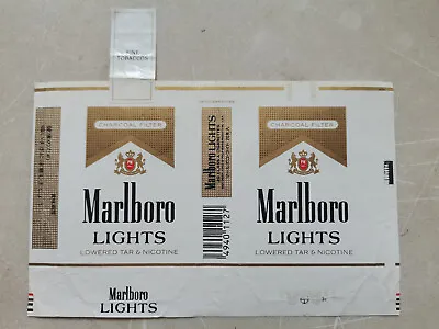 Opened Empty Cigarette Soft Pack--84 Mm-Japan-Marlboro-Gold-# 2 • $2