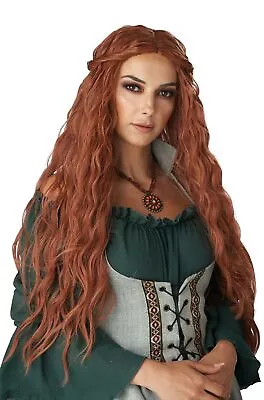 Brand New Medieval Renaissance Maiden Adult Wig (Auburn) • $21.67