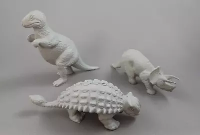 Dinosaurs Marx Gray Plastic Vintage Revised 1960s Prehistoric Playset Lot Of 3 • $11.89