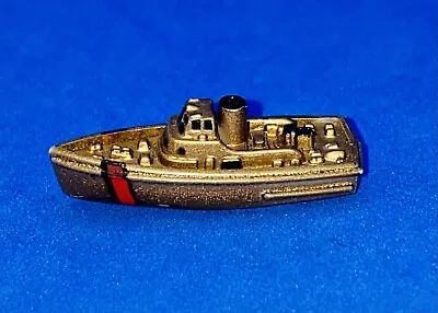 Vintage Micro Machines Coast Guard Cutter Boat 1987 Galoob Bronze Red Stripe • $15