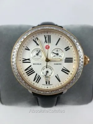 Michele Large Serein Two Tone Gold Silver Diamond Watch MW21A01C5966 Refurb NIB • $997.48