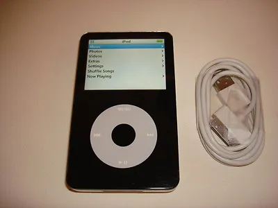 APPLE  IPOD  CLASSIC  5.5 GEN.  CUStOM  BLACK  80GB...WOLFSON CHIP... • $179.99