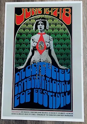 Monterey International Pop Festival 1967 Poster 12 X 18 • $8.85