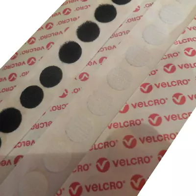 VELCRO® Self Adhesive Dots Square Hook & Loop Stick-On ALFATEX Coin Fastener • £3.99