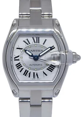 $4037.50 • Buy Cartier Roadster Stainless Steel Silver Dial Automatic Mens Watch 2510