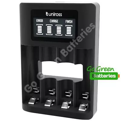 USB Battery Charger Uniross For AA AAA 3-5h LCD Smart Fast Micro NiMH Batteries  • £13.49