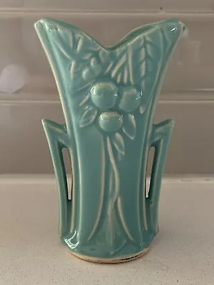 Vintage McCoy Vase Blue Berries & Leaves • $39.99