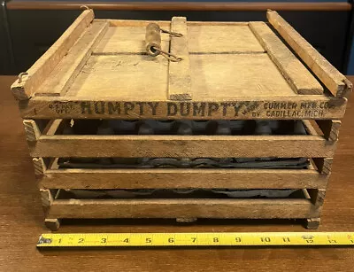 Humpty Dumpty Farmers Wooden Egg Crate Carrier Inserts 5 Doz Owosso • $59