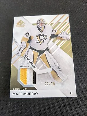 2016-17 UD UPPER DECK SP GAME USED MATT MURRAY #91 #ed 22/25 PATCH • $36.57