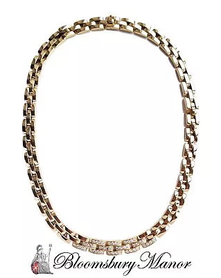 Vintage Cartier Tyrana Maillon Panthere Diamond Necklace • $19831.43