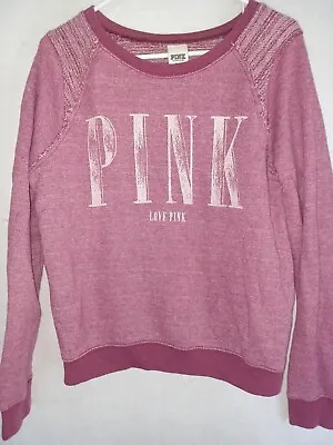 $15.99 • Buy Victoria Secret PINK Sweatshirt S Top Pullover Logo Women's Vintage Distresseddd