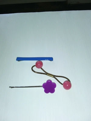 $8.99 • Buy Vintage Hair Accessories~ Barrette(GOODY) Flower Bobby Pin &Balls Ponytail Twist