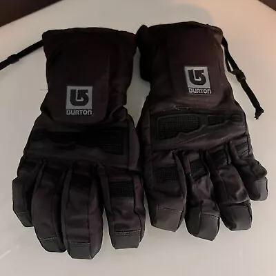 Vintage Burton Snowboard Gloves Black Removeable Wrist Guard Park Pipe Glove • $29.96