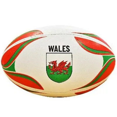 WALES Rugby Balls International Country Themed Welsh Rugby Balls Size 5 • £8.99