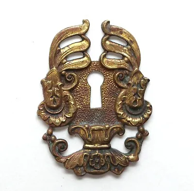 Antique 2.25 In. P.E. Guerin French Brass Keyhole Cover Plate • $45
