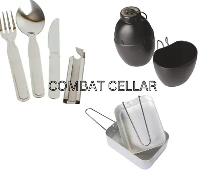 British Army Cadet Camp Mess Tins1L Water Bottle & Cup KFS Knife Fork Spoon Set • $23.56