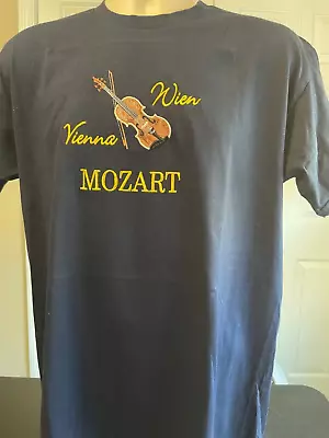 Vintage Embroidered Mozart Viienna T Shirt - Medium • $19.99