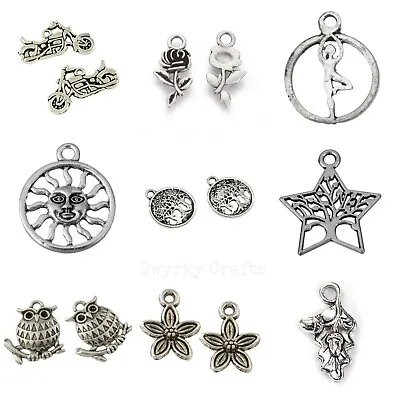 £2.50 • Buy Tibetan Silver Charms Pendants Jewellery Card Making Crafts Antique Colour LOT 3
