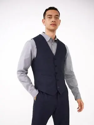 White Stuff Abbott Men's Waistcoat Stylish Linen Vest Casual Sleeveless Jacket • £22.40