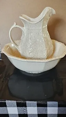 Mccoy Pottery Pitcher And Bowl 7517 • $150