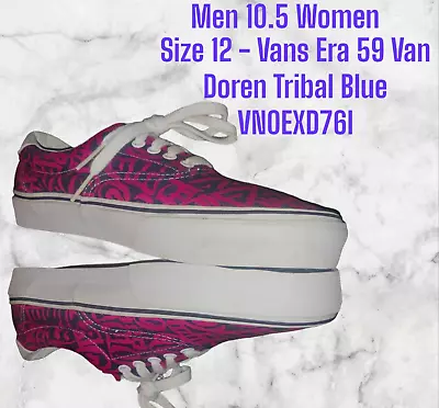 Skateboarding Shoes•Size10.5M/12W• Vans Era 59•Van Doren•Tribal Blue•NEW•SEE PIC • $15