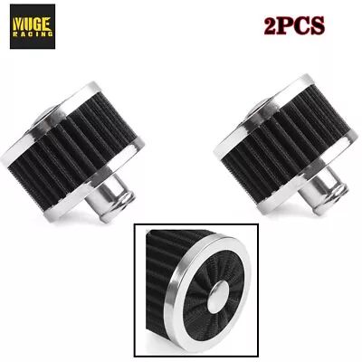 2PCS Black 1  Extra Flow Breather 1  Push In Vent Filter For Valve Cover • $18.99