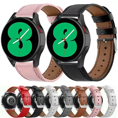 Genuine Leather Band Strap For Samsung Galaxy Watch4/5/5 Pro 40/44mm 45 42/46mm • $14.99