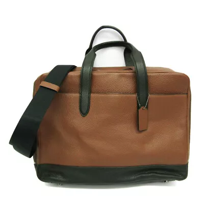 Coach Hamilton Pebble Leather Double Zip F27617 Men's Leather Briefcase BF571792 • $291