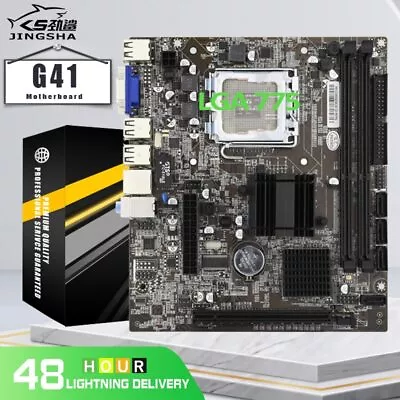 JINGSHA Intel G41 Desktop Motherboard DDR3 Socket LGA 775 Mainboard SATA2.0 Port • £32.14