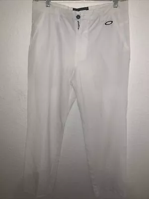 Oakley Golf Pants White Stretch Breathable Sports Performance Size 34X32 • $26