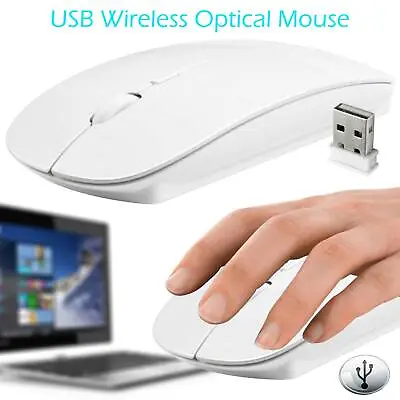 £3.20 • Buy Wireless Cordless Mouse Mice Optical Scroll For PC Laptop Computer + USB 2.4 GHz
